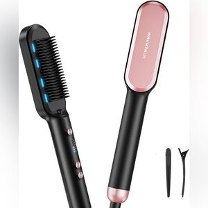 Wavytalk Black and Pink Hair Straightener Brush
